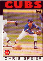 1986 Topps Baseball Cards      212     Chris Speier